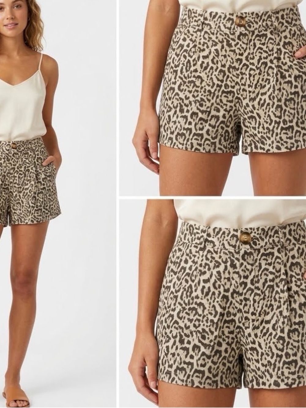 Leopard Print Women's Shorts - Neutral size medium super comfortable